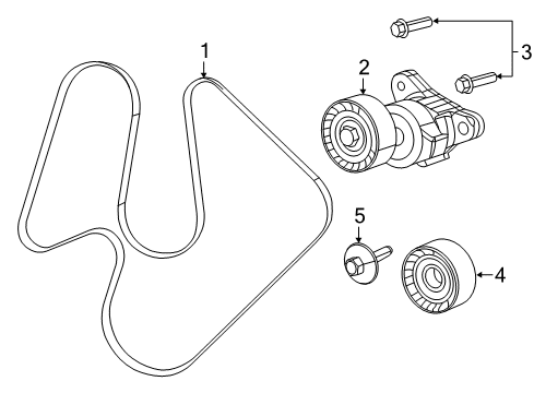 2017 Fiat 500X Belts & Pulleys Belt-SERPENTINE Diagram for 68201163AA