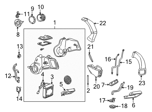 2007 Mercury Monterey Blower Motor & Fan Fan Diagram for 3F2Z-18504-AA