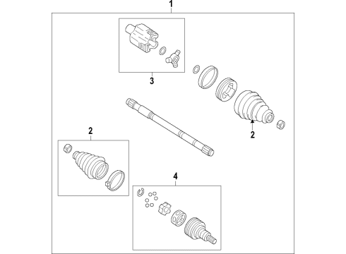 2016 Chevrolet Cruze Front Axle Shafts & Joints, Drive Axles Outer CV Joint Diagram for 39154474