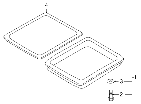 2013 Nissan Altima Automatic Transmission Pan Oil Assembly Diagram for 31390-1XF0B