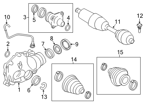 2013 BMW X1 Carrier & Front Axles Front Differential Diagram for 31507572052