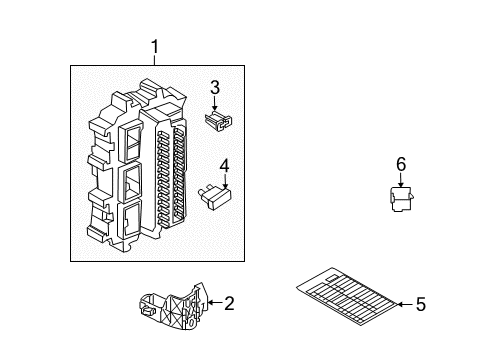 2010 Infiniti G37 Electrical Components Block-Junction Diagram for 24350-1NF0A