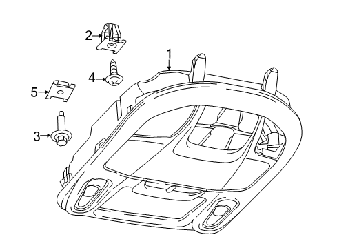 2017 Chrysler Pacifica Overhead Console Console-Overhead Diagram for 6ES93PD2AC