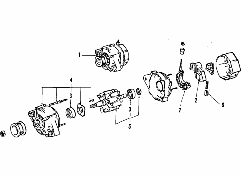 2001 Toyota Tundra Alternator Rotor Diagram for 27330-0F020