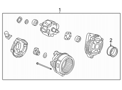 2021 Acura TLX Alternator ALTERNATOR (AHGA117) Diagram for 31100-6S9-A01
