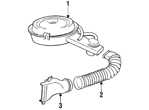 1986 Buick Regal Air Inlet Duct Asm-Rear Air Intake Diagram for 22505354