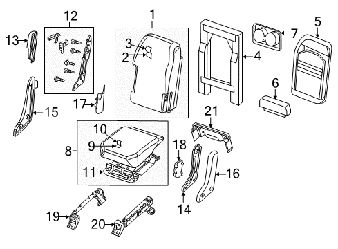 Diagram for 2015 Nissan Titan Front Seat Components 