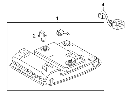 2021 Toyota RAV4 Sunroof Overhead Console Diagram for 81208-42080-C0