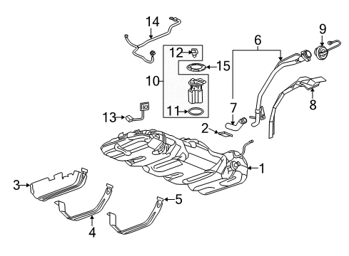 2006 Chevrolet Uplander Fuel Supply Connector Hose Diagram for 25827586