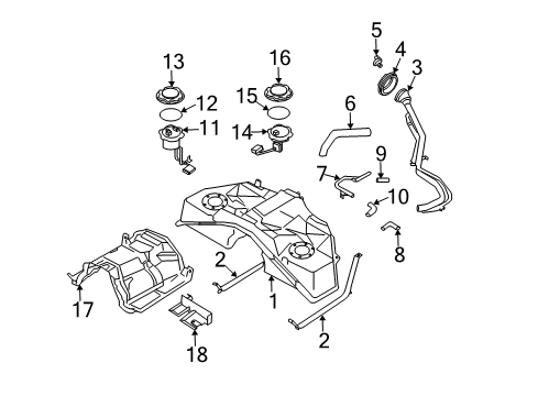 2008 Nissan 350Z Senders Filler Cap Assembly Diagram for 17251-EY80A
