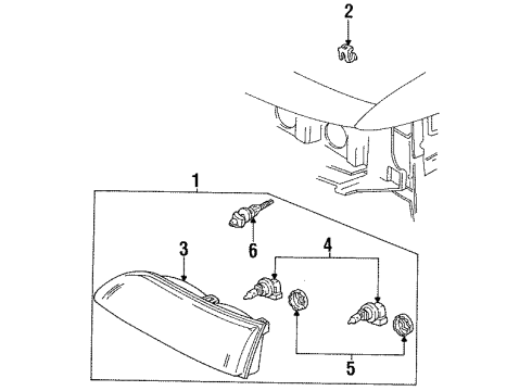 1997 Ford Crown Victoria Headlamps Lighting Control Module Diagram for F6AZ-13C788-AE