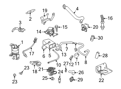 2001 Chevrolet Impala Powertrain Control Coolant Level Module Diagram for 19299321