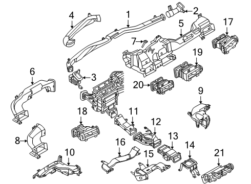 2020 Lincoln Aviator Auxiliary Heater & A/C Blower Motor Diagram for L1MZ-19805-CA