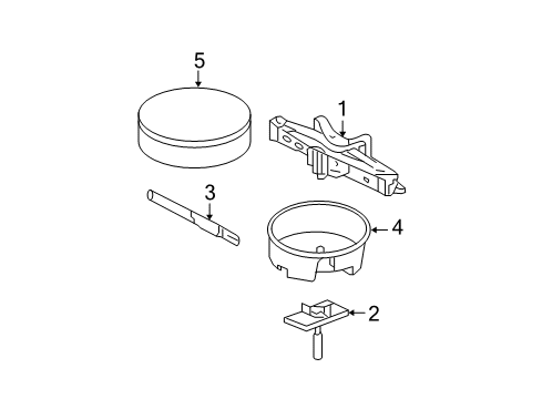 2011 Cadillac DTS Interior Trim - Rear Body Jack Asm Diagram for 25740265