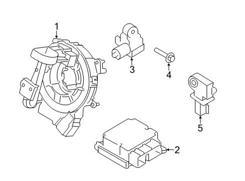 2017 Ford F-350 Super Duty Air Bag Components Clock Spring Diagram for HC3Z-14A664-E