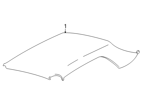 2012 Ford Mustang Interior Trim - Convertible Top Headliner Diagram for BR3Z-7651916-AA