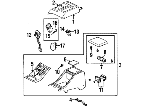 2000 Isuzu VehiCROSS Center Console Bulb, Mirror Heater Switch (Green) Diagram for 8-97102-439-0