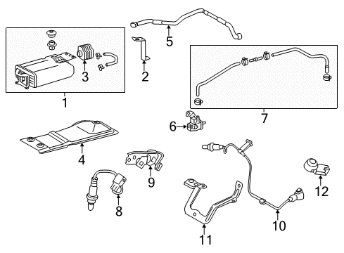 2019 Toyota Highlander Emission Components Vacuum Hose Diagram for 23829-0P250