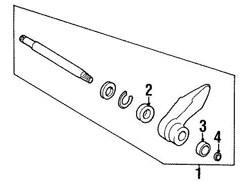 1998 Oldsmobile Achieva Intermediate Shaft Seal, Front Wheel Drive Shaft Oil Diagram for 97072405