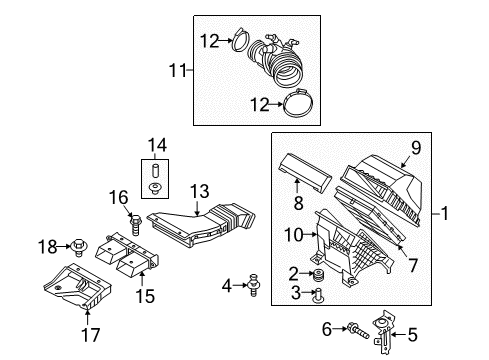 2018 Kia Sorento Air Intake Pac K Diagram for 28130C5420