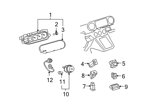 2011 Scion xB Switches Blower Motor Switch Diagram for 55902-12110