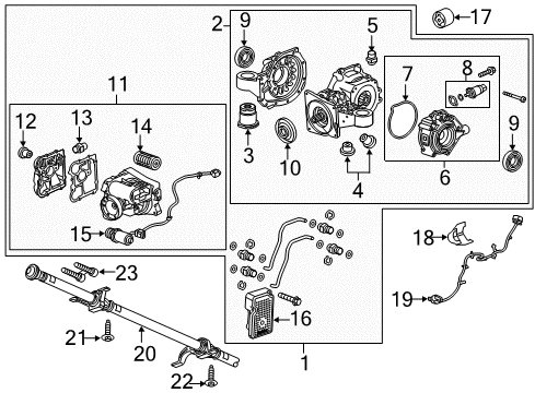 2016 Buick Regal Axle & Differential - Rear Splash Shield Diagram for 13286702