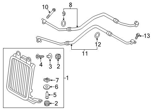 2015 BMW X3 Oil Cooler Torx Bolt Diagram for 07129905572