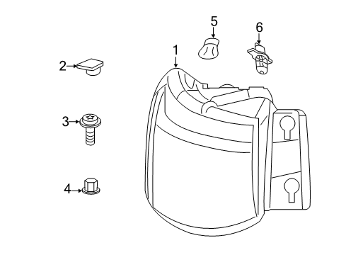 2018 Jeep Compass Bulbs Lamp-Tail Diagram for 55112680AF