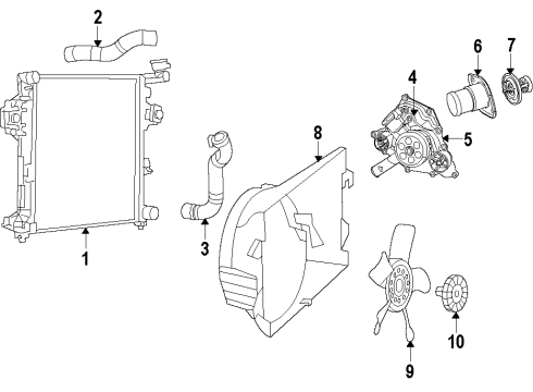 2012 Ram 2500 Cooling System, Radiator, Water Pump, Cooling Fan Clutch-Fan Diagram for 55057087AA