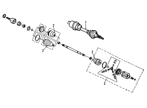 1989 Buick Skylark Front Axle Shafts & Joints, Drive Axles Front Wheel Drive Axle SHAFT KIT Diagram for 26014830