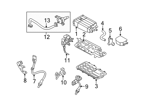 2011 Hyundai Equus Air Inlet Controls Actuator-Vacuum Diagram for 28321-3F000