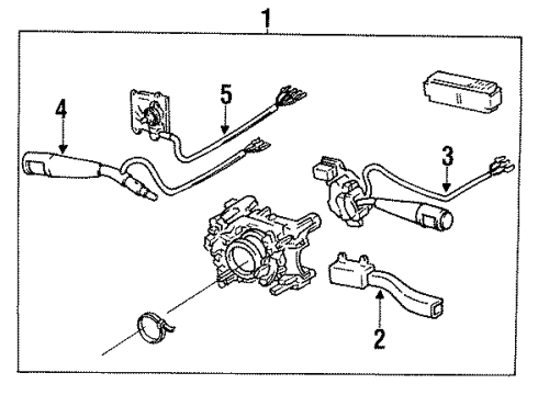 1991 Toyota Land Cruiser Switches Combo Switch Diagram for 84310-6A100