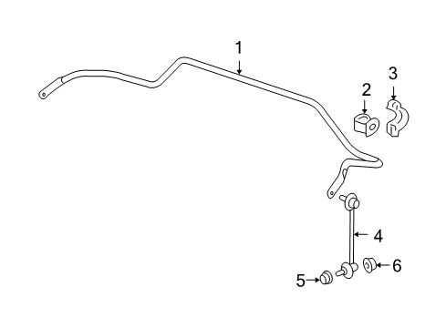 2011 Acura MDX Stabilizer Bar & Components - Rear Nut, Flange (10MM) Diagram for 90002-STX-A00