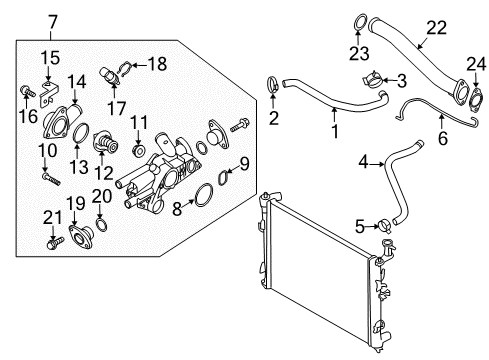 2010 Kia Forte Powertrain Control Control Assembly-COOLANT Diagram for 256002G000