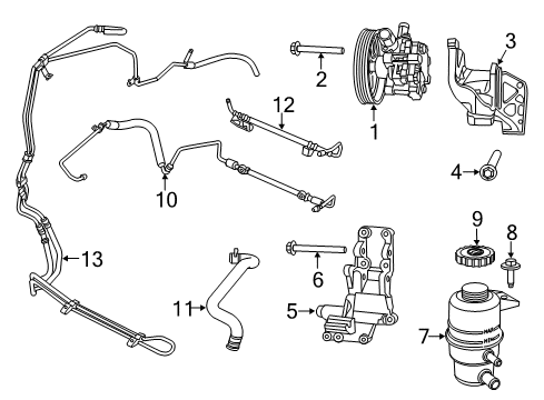 2011 Chrysler 200 P/S Pump & Hoses, Steering Gear & Linkage Bolt-HEXAGON FLANGE Head Diagram for 6508278AA