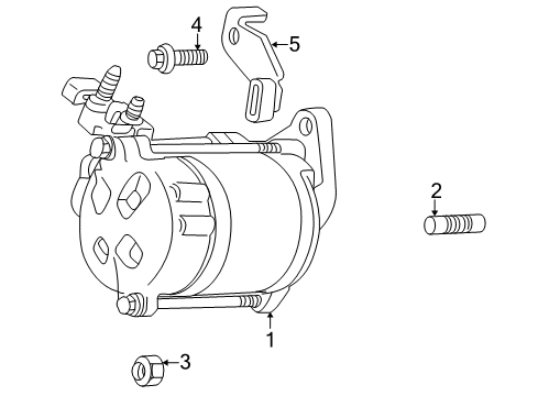 2001 Dodge Durango Starter Starter Motor Reman Diagram for R6028715