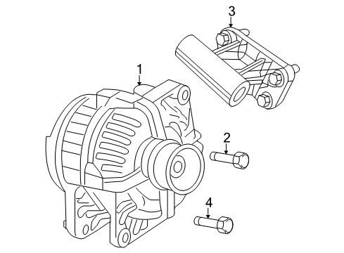 2014 Ram 2500 Alternator Generator-Engine Diagram for 56029643AB