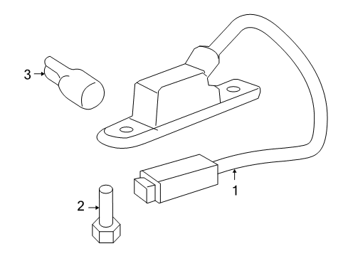 2009 Chevrolet Malibu Bulbs License Lamp Diagram for 20807069