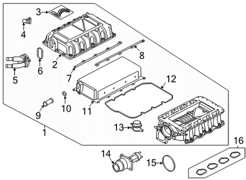 2020 Ford Mustang Intercooler Outlet Tube Diagram for FR3Z-6F073-A