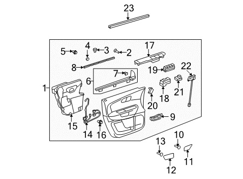 2010 GMC Acadia Front Door Lock Switch Diagram for 20958434