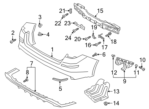 2020 Kia Optima Rear Bumper Lamp Assembly-Rear R/REF Diagram for 92405D4500
