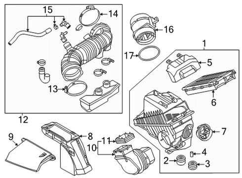 2022 Kia Carnival Air Intake DUCT ASSY-AIR Diagram for 28240P2300