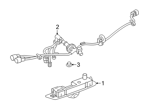 2021 Cadillac XT6 License Lamps Harness Diagram for 84896896