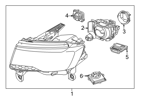 2015 Jeep Grand Cherokee Headlamps Headlamp Assembly Diagram for 68142491AC