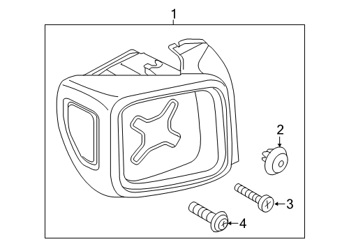 2020 Jeep Renegade Combination Lamps Lamp-Tail Diagram for 68439306AA
