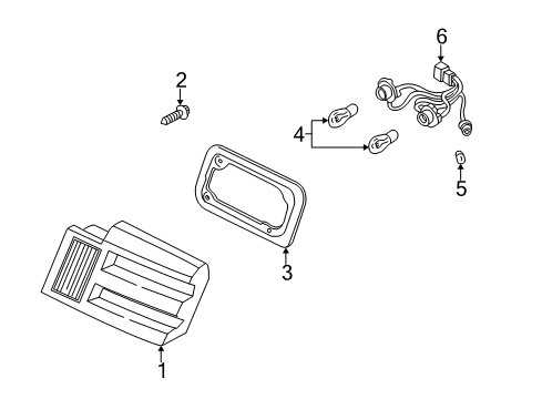 2002 Kia Optima Bulbs Bulb Holder & Wiring Assembly Diagram for 924553C000