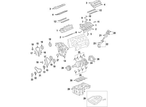 2012 Hyundai Azera Engine Parts, Mounts, Cylinder Head & Valves, Camshaft & Timing, Oil Pan, Oil Pump, Crankshaft & Bearings, Pistons, Rings & Bearings, Variable Valve Timing Bracket Assembly-Roll Rod Diagram for 21950-3V200