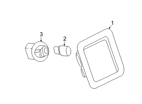 2015 Ford F-150 Bulbs License Lamp Diagram for FL3Z-13550-A