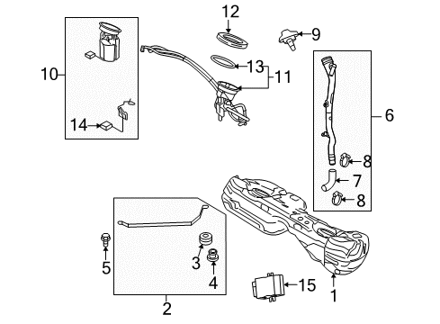 2009 BMW X6 Fuel Supply Fuel Level Sensor Left Diagram for 16117212588