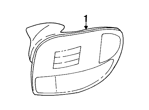 2000 Hyundai Tiburon Rear Lamps - Combination Lamps Lamp Assembly-Rear Combination, LH Diagram for 92401-27500